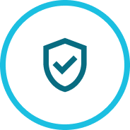 Icon - Navy shield symbol inside a blue circle